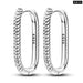 Charm Double Hoop Earrings For Women 925 Silver Sparkling