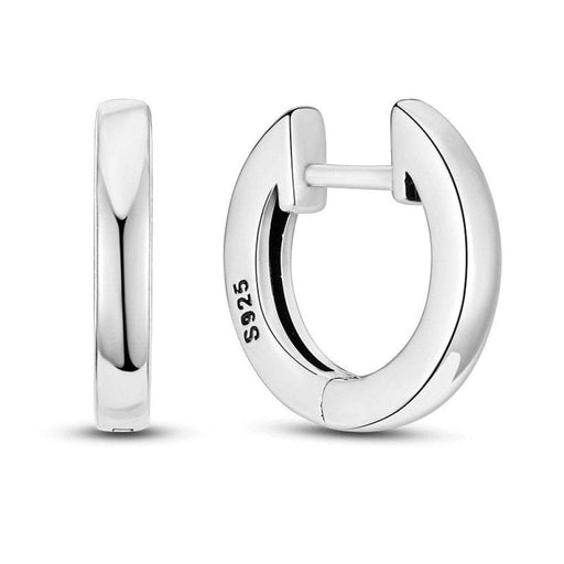 Charm Double Hoop Earrings For Women 925 Silver Sparkling