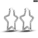 Charm Double Hoop Earrings For Women 925 Silver Sparkling