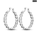 Charm Double Hoop Earrings For Women 925 Silver Sparkling