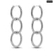 Charm Double Hoop Earrings For Women 925 Silver Sparkling