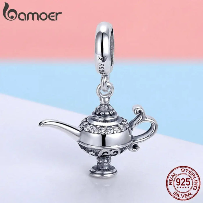 Charms 925 Aladdin Lamp Pendant Charm Fit Silver Bracelets