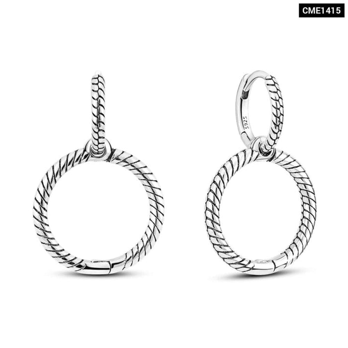 Charms Double Heart Hoop Earrings For Women 925 Silver Cubic Zircon Feather Earrings Elegant Jewelry