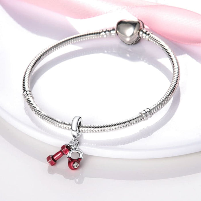 Charms Fit Pandora 925 Original Bracelet Red Series Motorcycle Luggage Silver Charms Beads For Women Lucky Jewelry