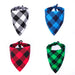 Classic Christmas Cotton Plaid Bandana Scarfbib For Small