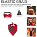 Classic Plaid Bandana Hat Bow Tie Christmas Costume Set