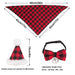 Classic Plaid Bandana Hat Bow Tie Christmas Costume Set