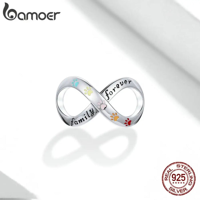 Claw Charm Family Forever 925 Sterling Silver Infinite Love