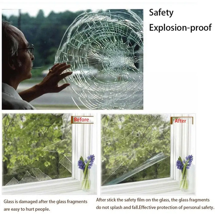 Clear Security Window Safety Film For Glass Home