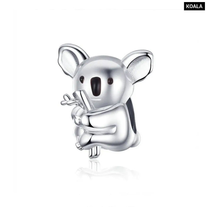 Zoo Collection Koala Panda Bear Charm Sterling Silver 925