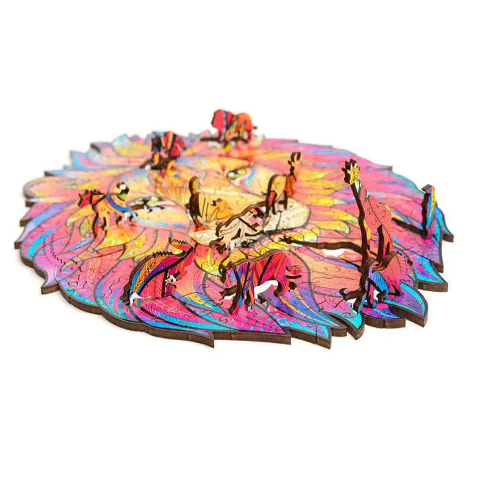 Vibe Geeks Colorful Mysterious Animal Wooden Toy Jigsaw