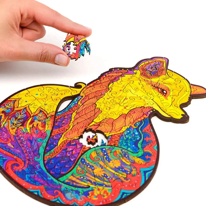 Colorful Mysterious Animal Wooden Toy Jigsaw Puzzle For Kids