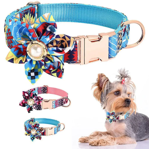 Comfortable Adjustable Soft Flower Pet Collar For Small