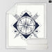 Compass Throw Blanket Nautical Map Cool Bedspread World