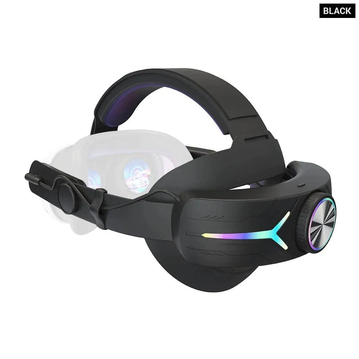 Compatible For Quest 3 With 8000Mah Battery Pack Extended Gaming Time Rgb Light Vr Head Strap