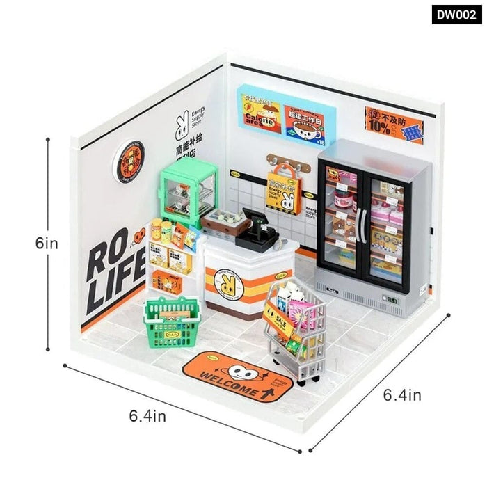 Creator Daily Plastic Diy Miniature House Cafe Energy