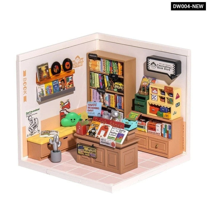 Creator Diy Miniature Kit Bookstore Experience The Fascinating World Of Making 3D Puzzle For Kids Toys