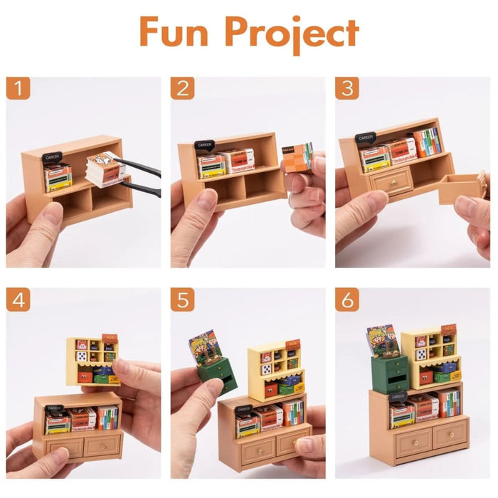 Creator Diy Miniature Kit Bookstore Experience The Fascinating World Of Making 3D Puzzle For Kids Toys