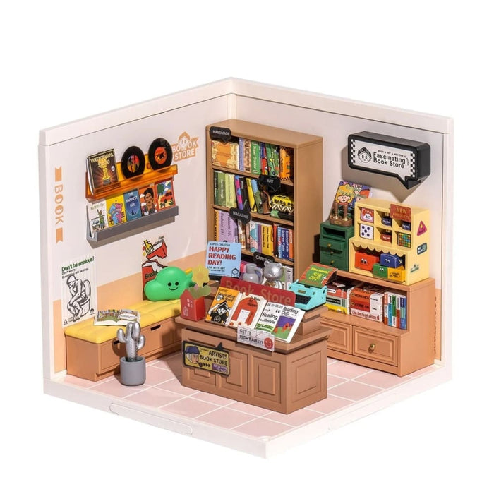 Creator Diy Miniature Kit Bookstore Experience The Fascinating World Of Making 3D Puzzle For Kids Toys