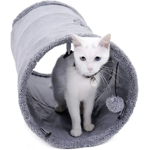 Crinkle Durable Cat Tunnel Hideaway With Ball Peek Hole