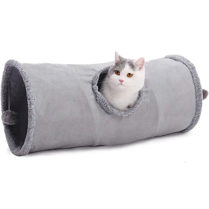 Crinkle Durable Cat Tunnel Hideaway With Ball Peek Hole