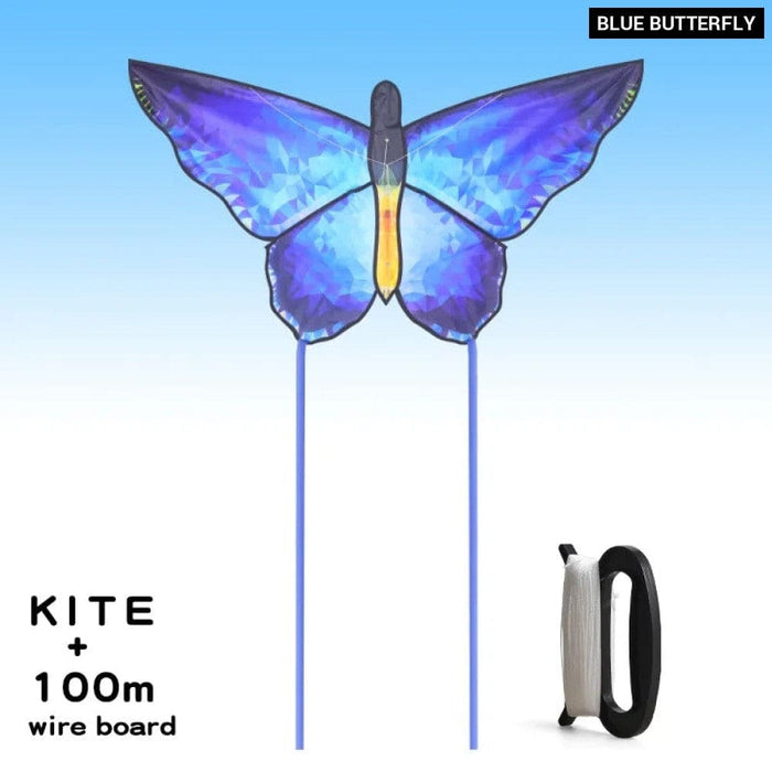 Crystal Butterfly Kite Beautiful Blue Kite Outdoor Fun Kite Flying Toys For Children Outdoor Sports Toys