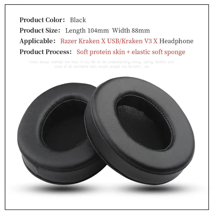 Cushion Sponge Ear Pads For Razer Kraken V3 x Usb Headphone