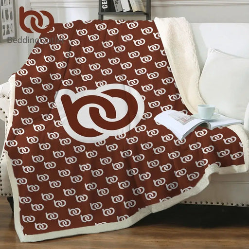 Custom Made Throw Blanket Print On Demand Sherpa For Bed