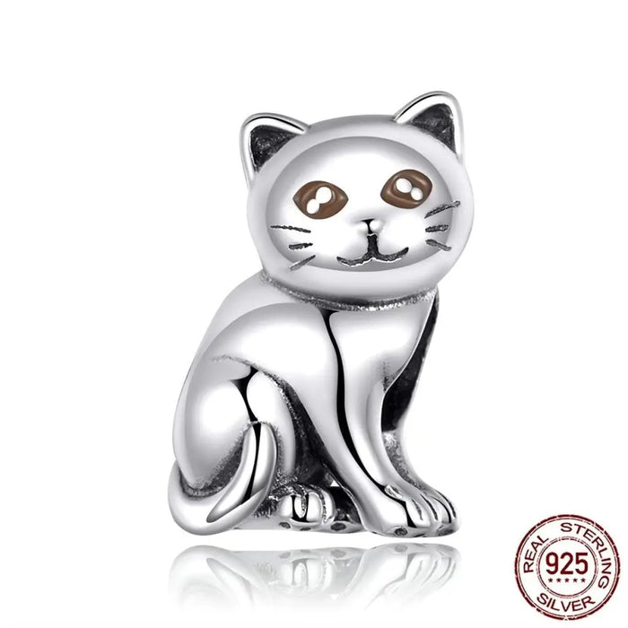 Cute Baby Cat Metal Beads Charm For Women European Luxury