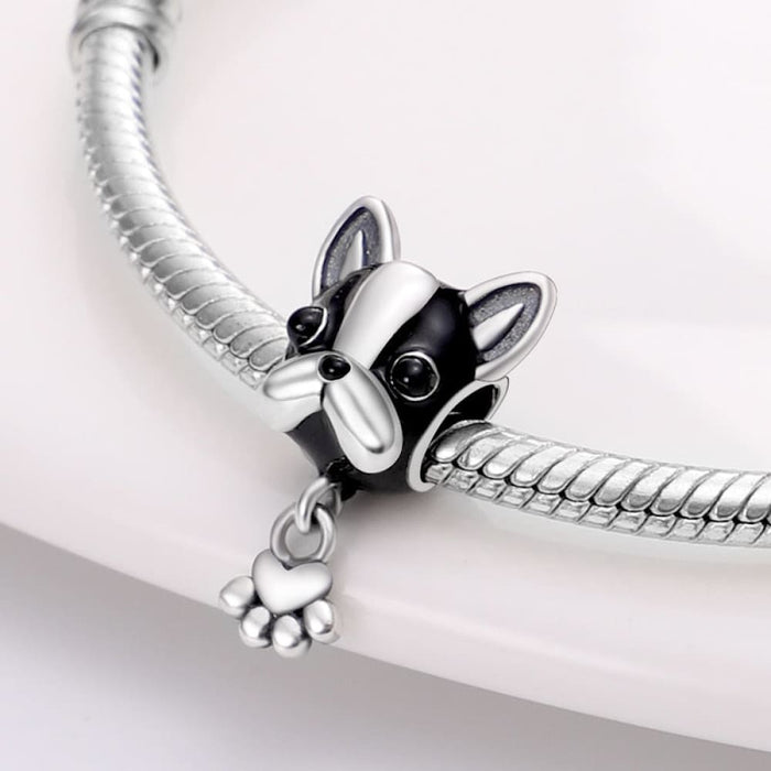 Cute Heart Pet Paw Charms Fit Pandora 925 Original Bracelets 925 Silver Balloon Charms Beads For Jewelrys