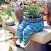 Vibe Geeks Denim Jeans Resin Outdoor Garden Flower Pot