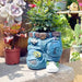 Vibe Geeks Denim Jeans Resin Outdoor Garden Flower Pot