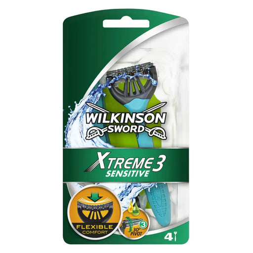 Disposable Razor Wilkinson Sword Xtreme-3 Sensitive 4 Units