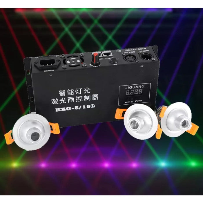 DMX Laser Beam Projector Curtain Rain Light DJ Disco RGB Stage Lighting Effect for Party Holiday Dance Bar Nightclub KTV