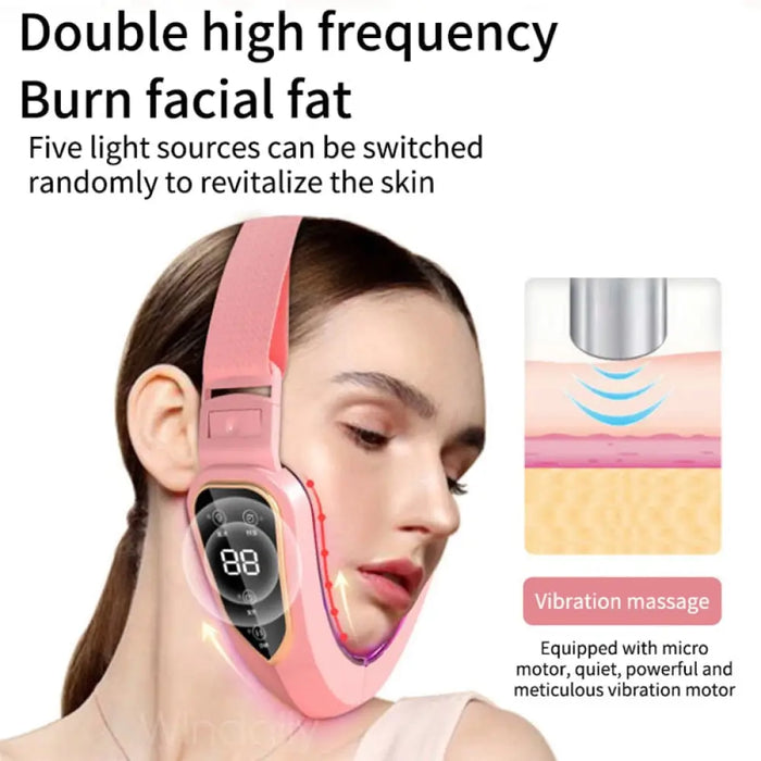 Led Double Chin v Face Shaped Cheek Lifting Vibration