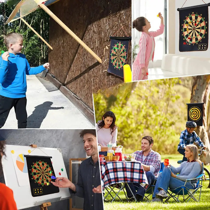 Double Sided Magnetic Dart Board Indoor Outdoor Games For