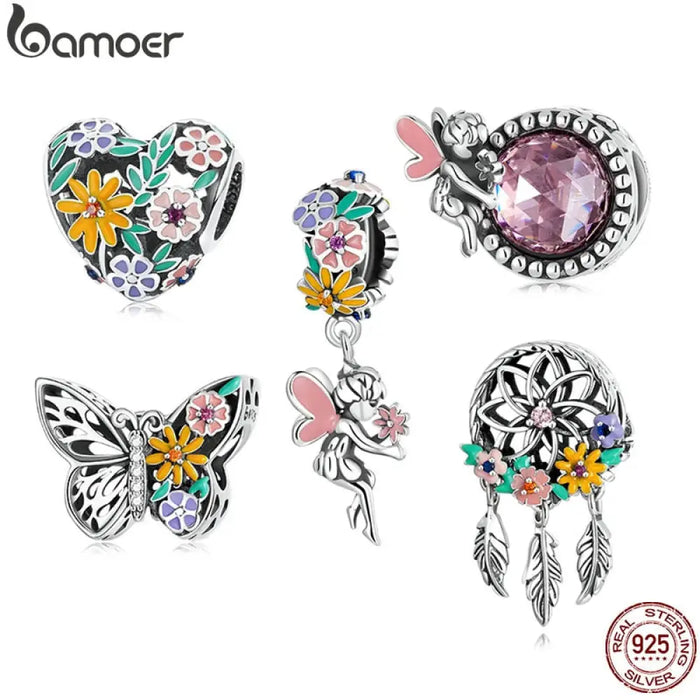 Dreamcatcher Pendant 925 Sterling Silver Butterfly Charm