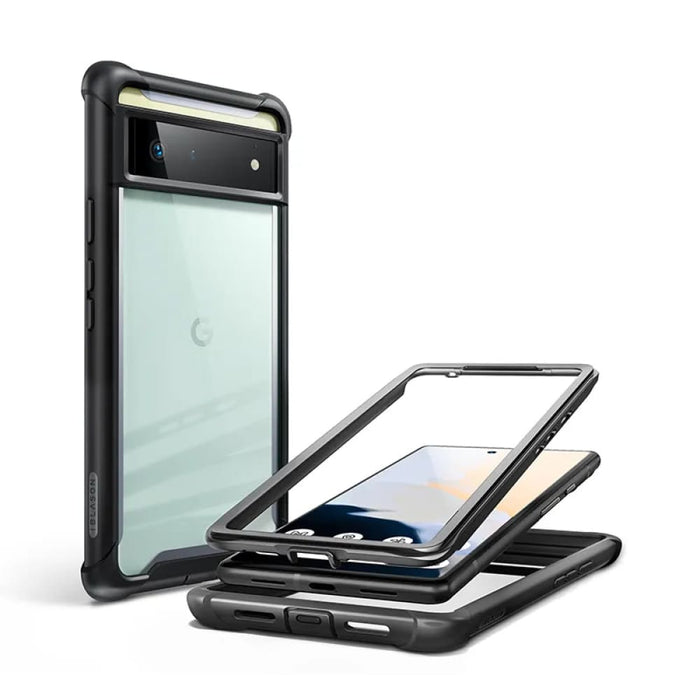 Dual Layer Rugged Clear Bumper Case Without Built-in Screen Protector For Google Pixel 6