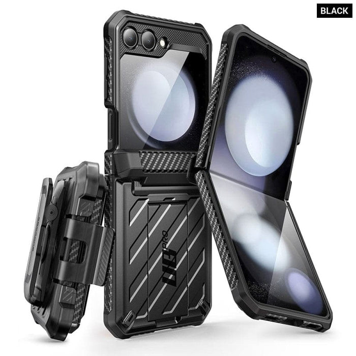 UB Pro Dual Layer Rugged Protective Case with Holster & Kickstand For Samsung Galaxy Z Flip