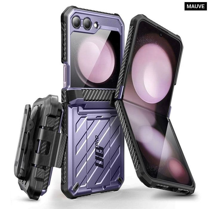 UB Pro Dual Layer Rugged Protective Case with Holster & Kickstand For Samsung Galaxy Z Flip