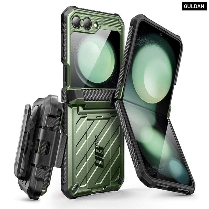 UB Pro Dual Layer Rugged Protective Case with Holster & Kickstand For Samsung Galaxy Z Flip