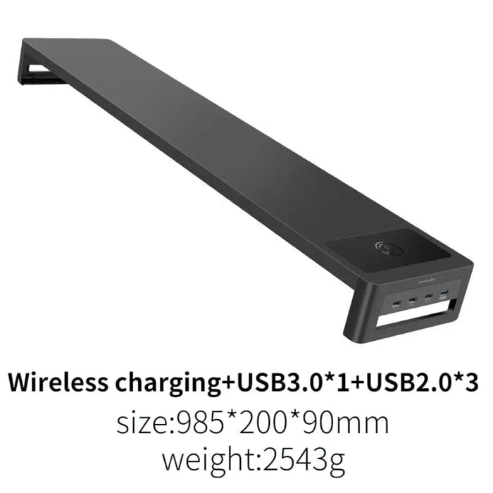 Dual Monitor Stand Holder Metal Riser With Wireless