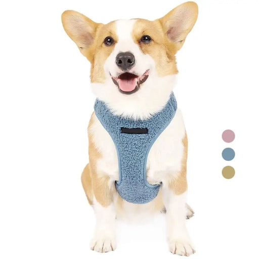 Durable Breathable Soft Adjustable Fleece Dog Harnes Leash