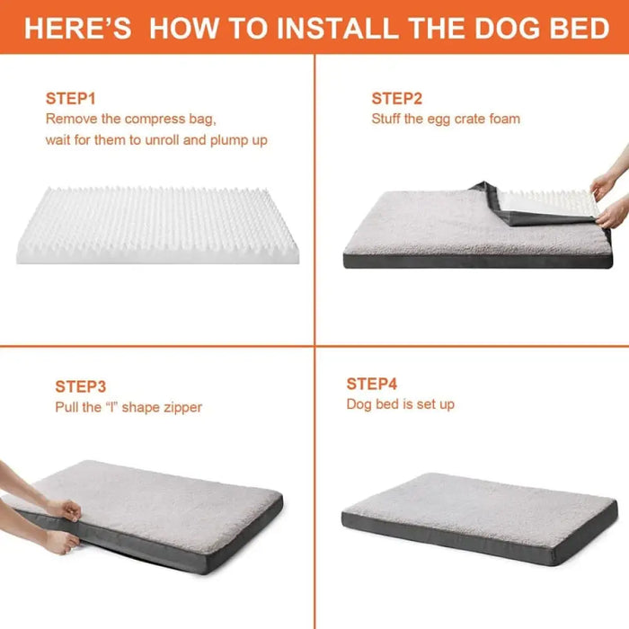 Durable Comfy Removeable Foam Pet Bed For Small Medium