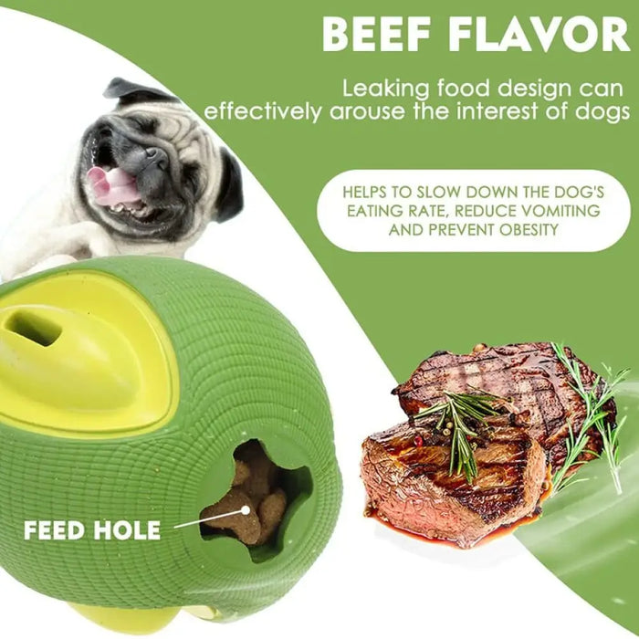 Durable Food Treat Dispenser Avocado Shape Dog Chew Toy