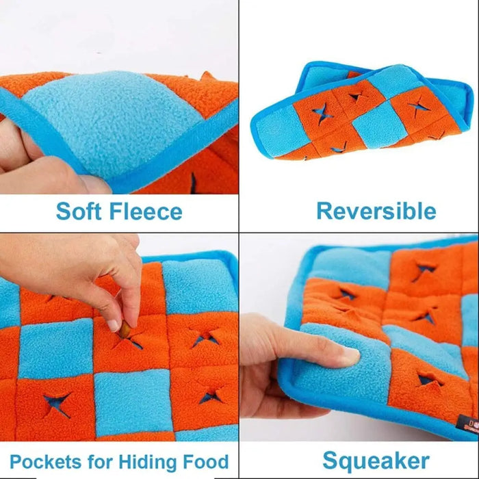 Durable Healthy Reversible Squeaker Slow Feed Sniffing Mat