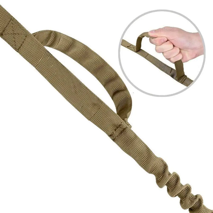 Durable Nylon Soft Padded Military Bungee Dog Training Leash
