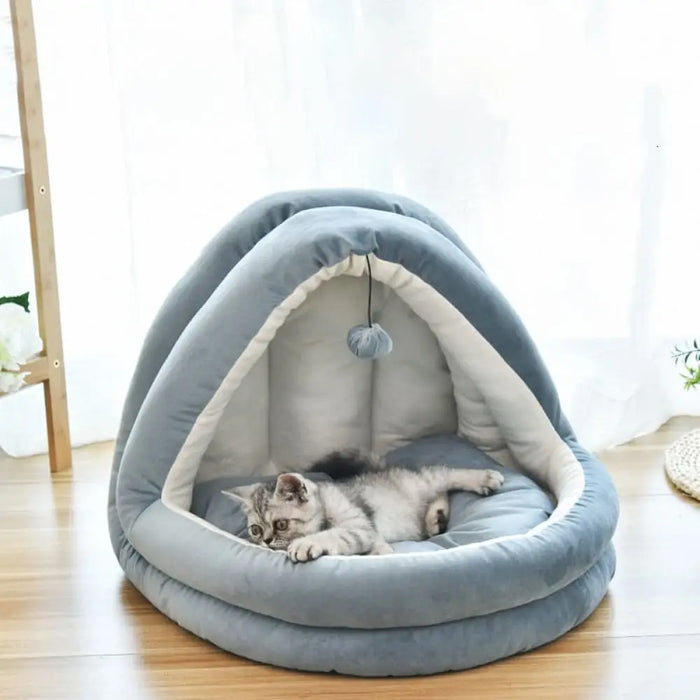 Durable Removable Antislip Soft Cat Bed House With Hanging