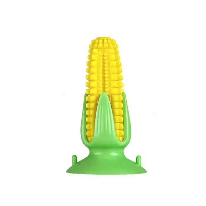 Durable Rubber Squeaker Corn Shaped Dog Chew Toy Teething