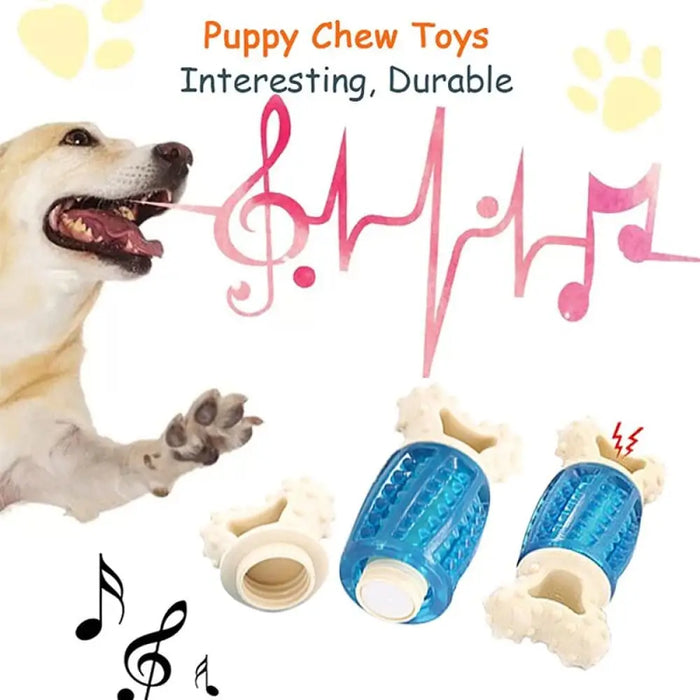 Durable Squeaky Food Dispensing Dog Chew Bone